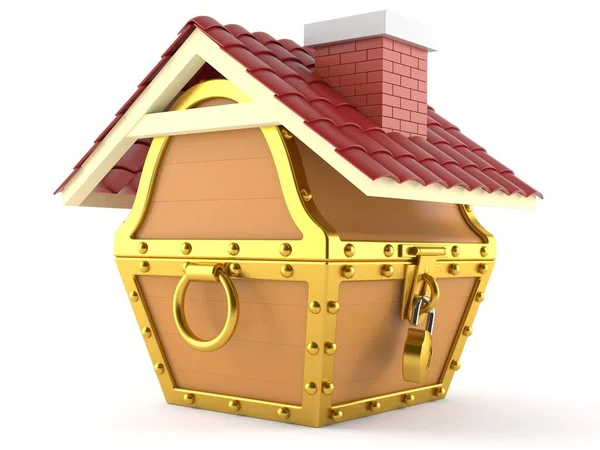 Treasure chest with roof — Stock Photo, Image