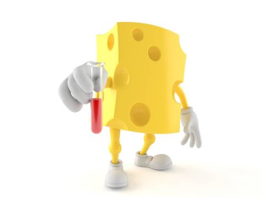 Peynir karakteri bir örnek tutuyor.