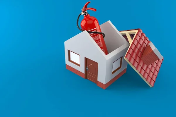 Extintor de incendios dentro de la casa — Foto de Stock
