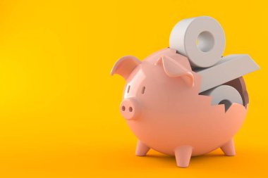 Yüzde sembolü ile piggy banka