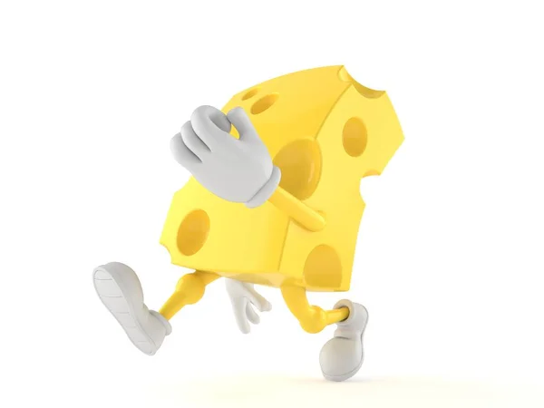 Carácter de queso corriendo — Foto de Stock