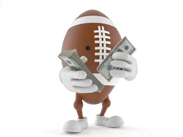Rugby postać licząc pieniądze — Zdjęcie stockowe