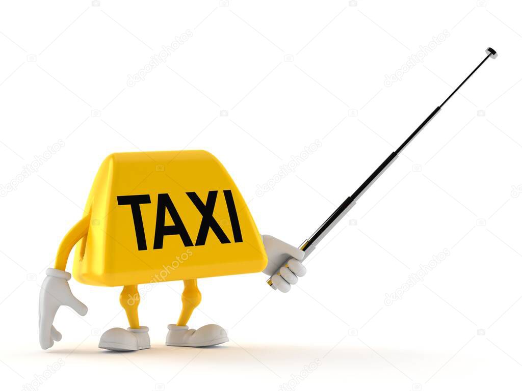 Taxi character aiming with pointer stick