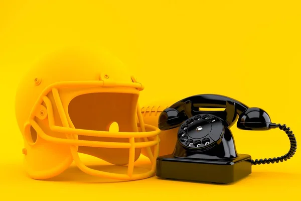 전화가 연결 된 미국 축구의 배경 — 스톡 사진