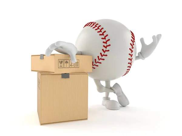 Kutu yığınlı beyzbol karakteri — Stok fotoğraf