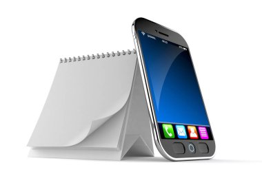 Boş takvimi olan akıllı telefon