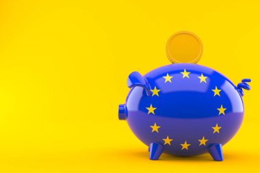 Domuz kumbarası bayrak altında