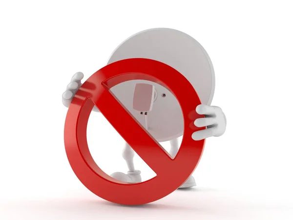 금지 된 상징을 지닌 위성 안테나 문자 — 스톡 사진