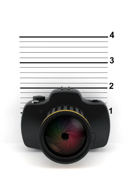 Camera op foto. — Stockfoto