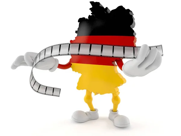 Personagem alemão segurando tira de filme — Fotografia de Stock