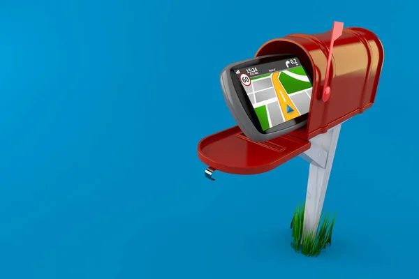 GPS navigáció a postaládában — Stock Fotó