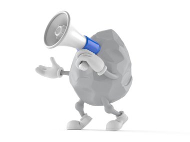 Rock karakteri megafonla konuşuyor.