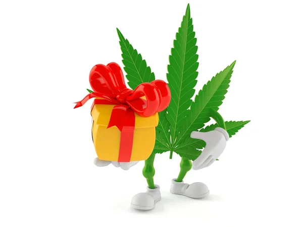 Cannabis carácter celebración de regalo — Foto de Stock