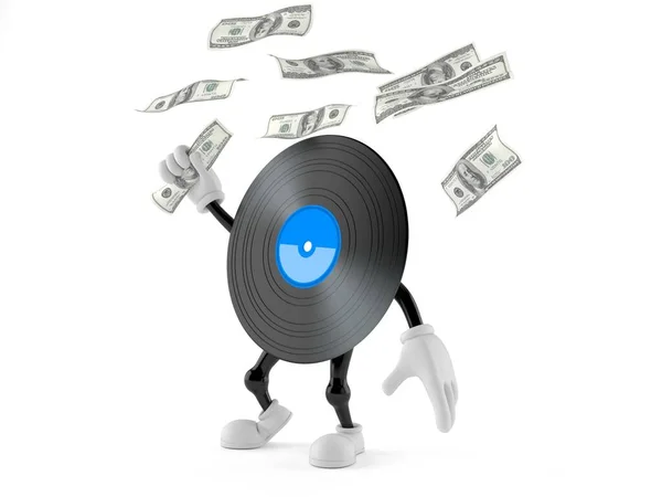Schallplattencharakter auf Geldfang — Stockfoto