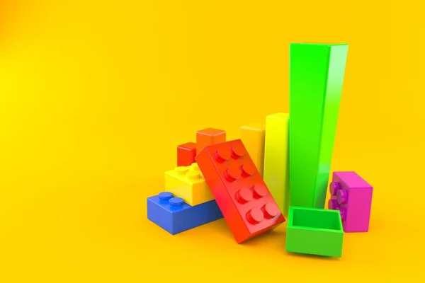 Toy blocks with chart — Stock Photo, Image