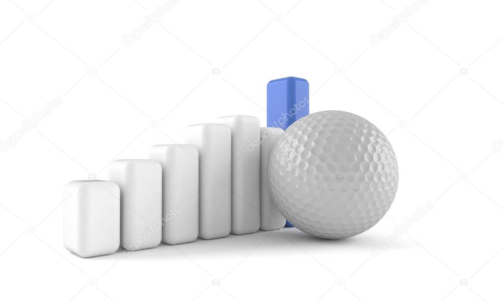 Golf ball with chart