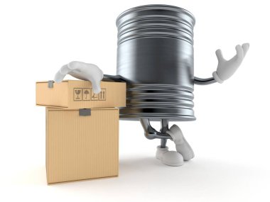 Kutuları olan yemek kutusu karakteri