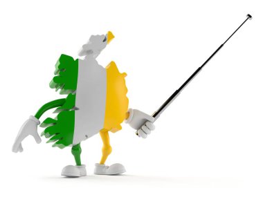 İşaret çubuğuyla nişan alan İrlanda karakteri