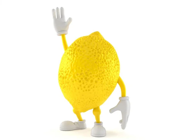 Personagem limão com a mão para cima — Fotografia de Stock