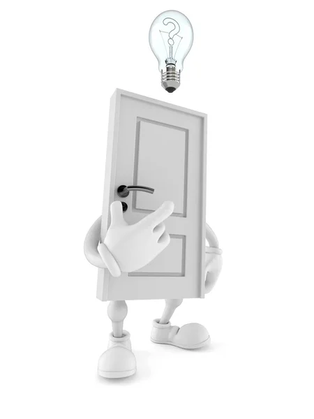 Personaje de la puerta teniendo una idea — Foto de Stock