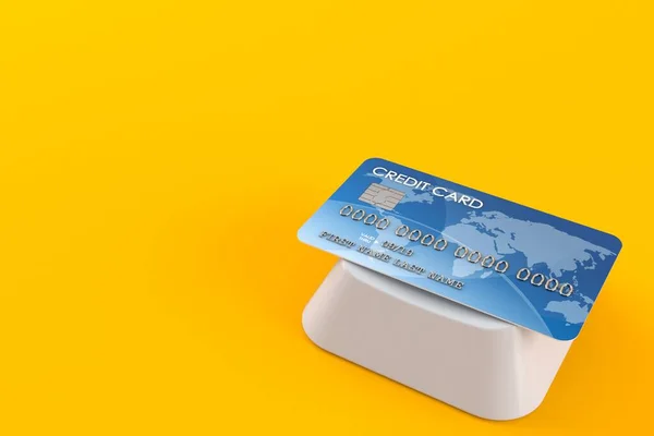 Creditcard op de computer sleutel — Stockfoto