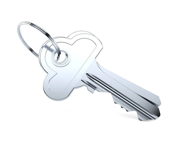 Door key in cloud shape — Stock Photo, Image