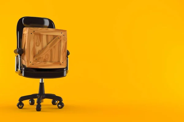 Crate on business chair — Stock fotografie