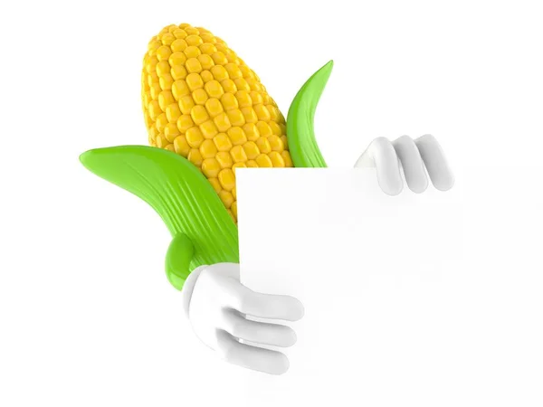 Carácter de maíz detrás de pared blanca —  Fotos de Stock