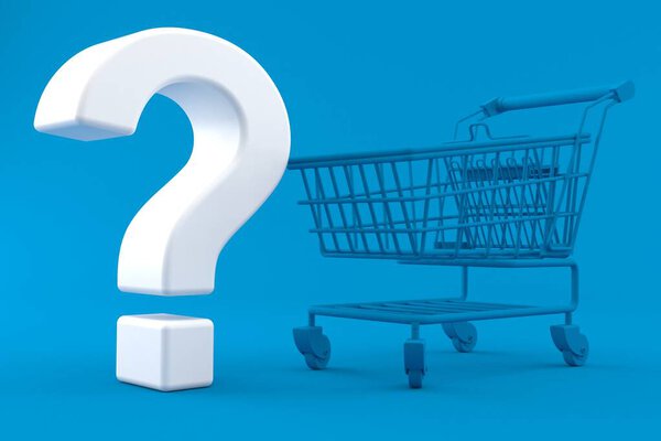 Шоппинг фон с вопросительным знаком
