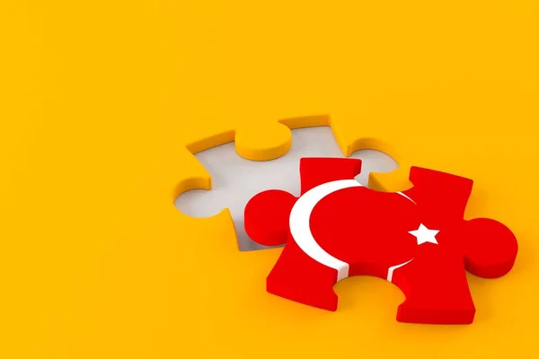 Puzzle mit türkischer Flagge — Stockfoto