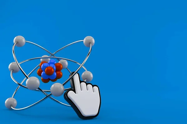 Atom z kursorem internetowym — Zdjęcie stockowe