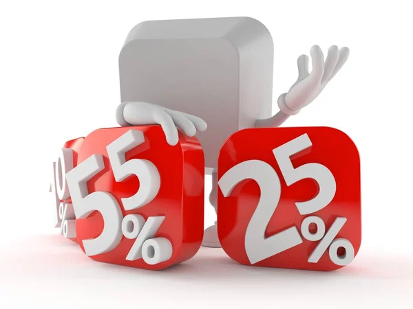 Computer key character with percent symbol — Stock Photo, Image