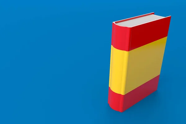 Buch mit spanischer Flagge — Stockfoto