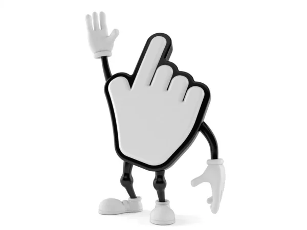 Personagem cursor com mão para cima — Fotografia de Stock