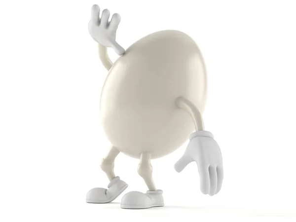 上を見上げる卵のキャラクター — ストック写真
