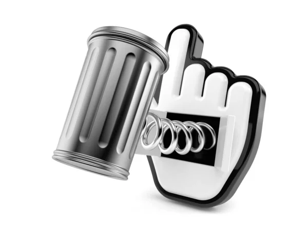 Trash can with web cursor — Stock Photo, Image