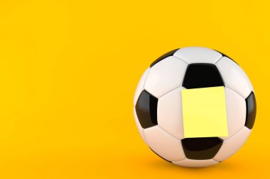 Boş sarı etiketli futbol topu