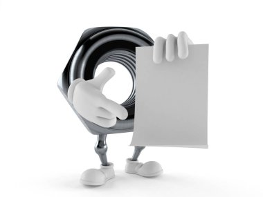 Nut karakteri boş bir kağıdı işaret ediyor.