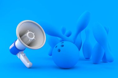 Megafonla bovling arka planı