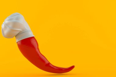 Şefin şapkasıyla kırmızı biber.