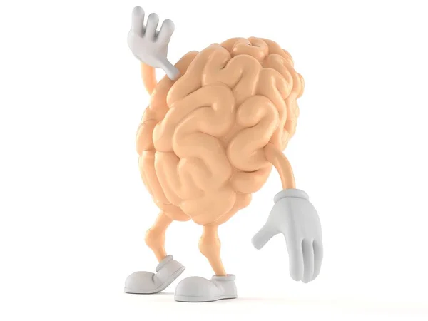 Brain character looking up — Stock Photo, Image