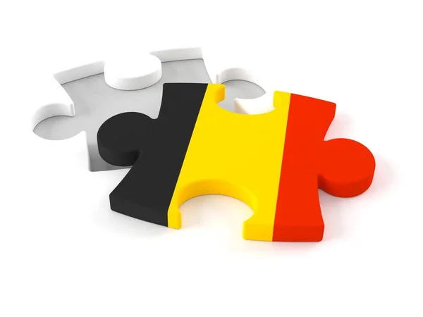 Puzzle mit belgischer Flagge — Stockfoto