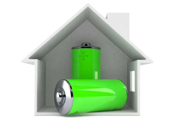 Evin içinde pil var.