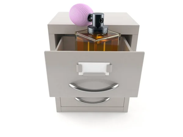 Frasco de perfume dentro do arquivo — Fotografia de Stock