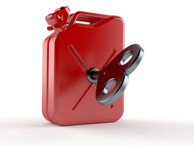 Saatli benzin bidonu.