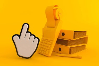 İmleç ile hesap arkaplanı