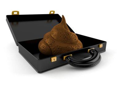 Çantanın içinde dışkı var.