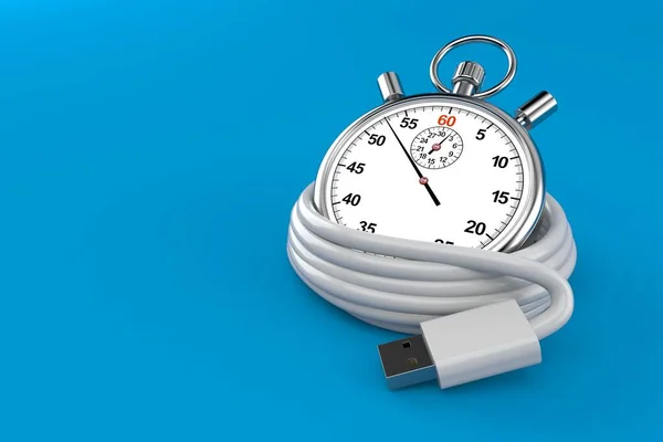 Bobina di cavo USB con cronometro — Foto Stock