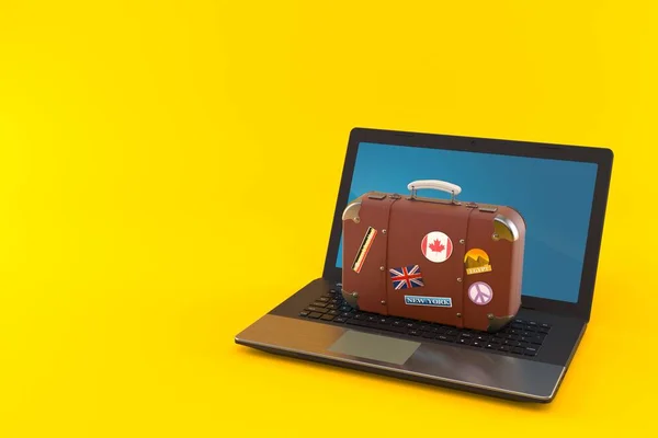 Travel case with laptop