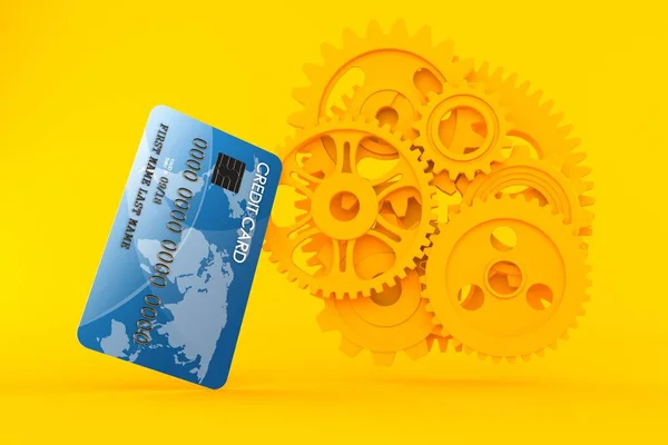 Teamwork achtergrond met credit card — Stockfoto